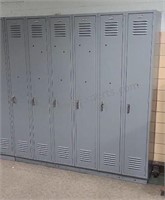 School lockers 6 total. Numbers 22 to 27. 75ins