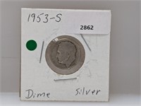 1953-S 90% Silv Roos Dime