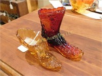 pr Fenton glass shoe & boot by Boyd