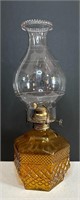 Amber Coloured Oil Lamp