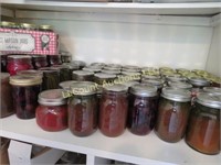 shelf of canned goods beets lots of goodies many