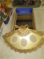 BRASS PICTURE FRAME & 2 MIRRORS