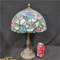 Leaded glass table lamp reproduction