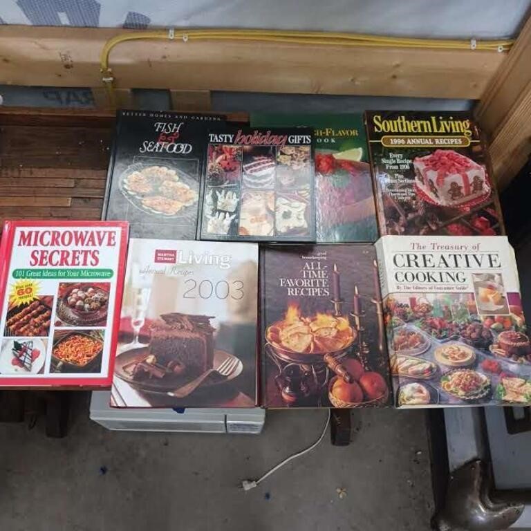 Wide variety of cook books