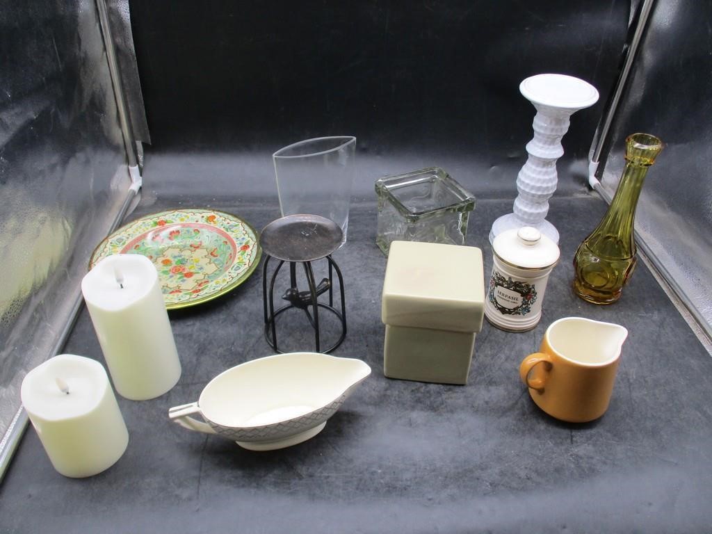 Electric Candles, Glass Ware, Candle Holders