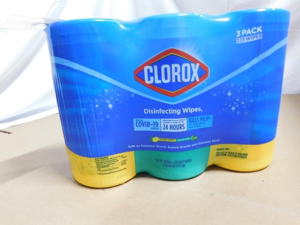 3 pack 75 count clorox wipes