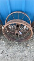2- 26" Iron Wheels