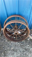 2- 28" Iron Wheels
