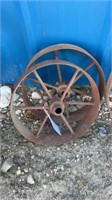 2- 14" Iron Wheels