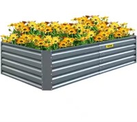 Vevor 80" x 40" x 19" Raised Garden Bed Galvanized