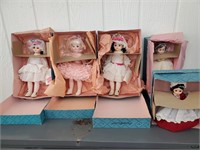 5 Madame Alexander Dolls In Boxes