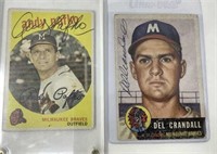 Del Crandall 1953/ Andy Pafko 1959 Topps