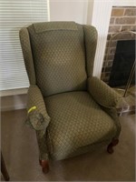 Green wingback furniture chair