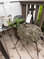 3-Tier Metal Plant Stand with (2) Planters and