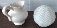 Ceramic pitcher & Globe