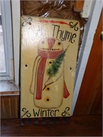 Tall slate winter sign 22"