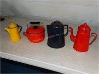 Enamel:  coffee & tea pots