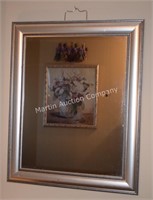 (B1) 23x28" Silver Framed Mirror