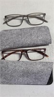 +250  Reading Glasses (2 pair new)