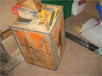 TOOLS - TOURET 5 BELT GRINDER & LARGE BOX OF ???