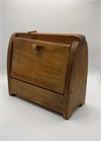Primitive Wooden Shoe Shine Box-Drop Sides