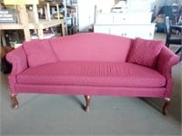Couch Light Burgundy with Throw Cushions Color