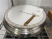 MOMS DINER CLOCK, CAKE PLATE