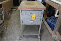 Metal and Wood rolling Storage cart