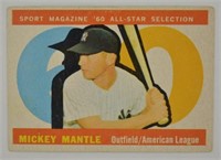 1960 Topps Mickey Mantle All-Star Card #563