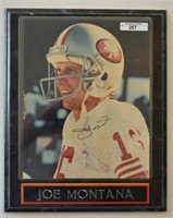 Signed Joe Montana 8 x 10 Photo In Plaque