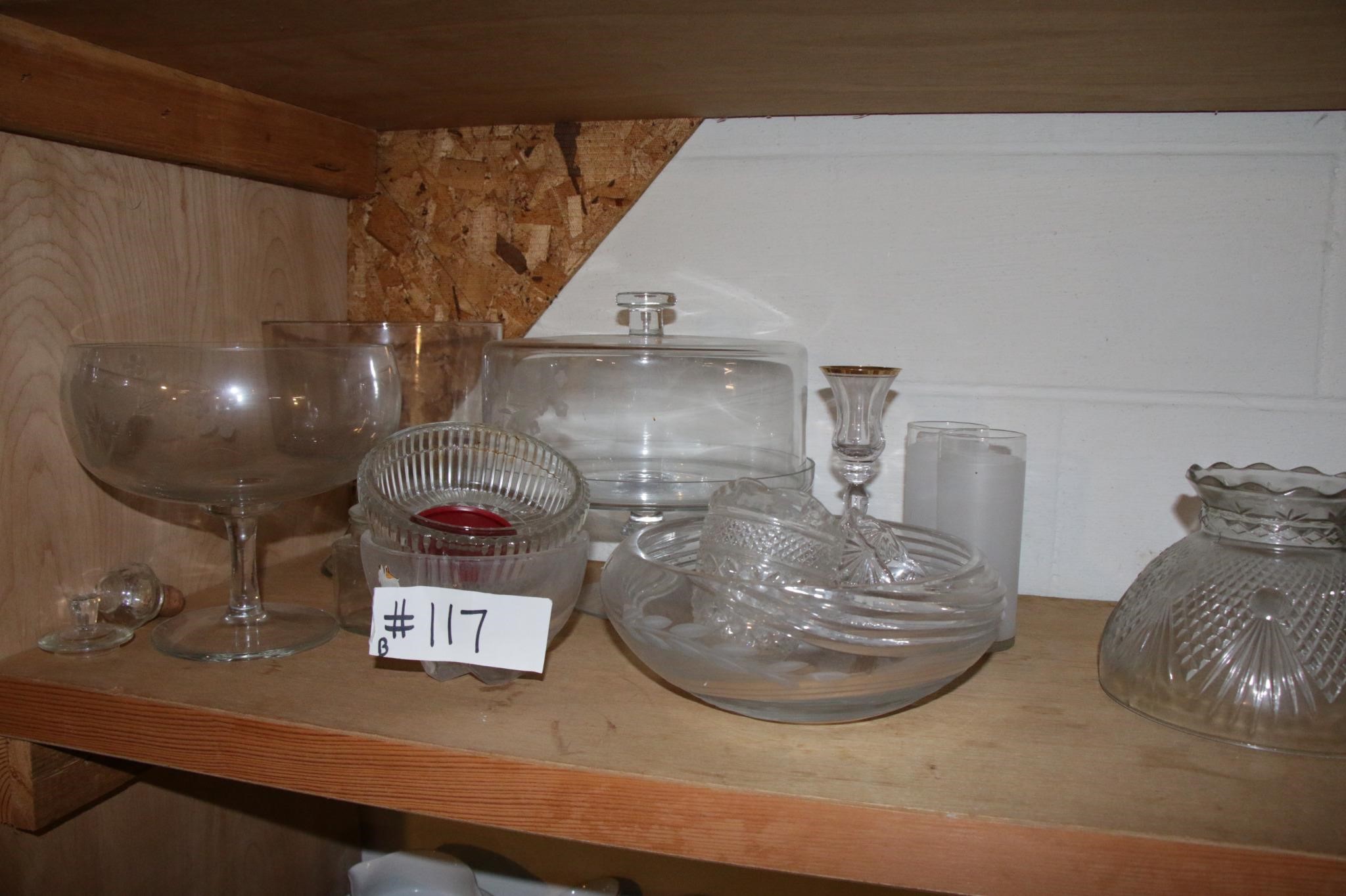 Shelf of Glassware