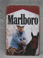 Vintage Marlboro Red Cigarette Metal Sign