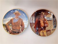 Two John Wayne Collector's Plates