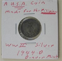 WWII 1944 US for Philippines 10 Cent Coin