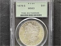1879 -S Graded MS63 Morgan Silver Dollar