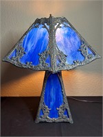 Unique Stained Glass / Metal Table Lamp