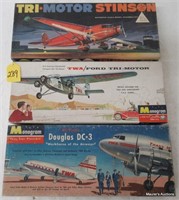 3 Model Airplane Kits