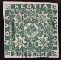 Canada stamp Nova Scotia #5 Used Fine thin CV $500
