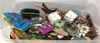 Container filled with assorted jewelry making