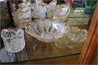 Glass Ware with Gold Trim