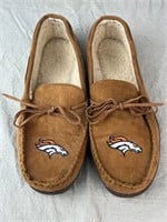 Denver Broncos Embroidered Mens Moccasins Size L