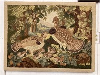 Hooked rug Grouse Wall Hanging. 27 x 35