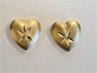 14kt Yellow Gold Heart-shaped Earrings