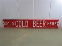 Heavy Metal Street Sign - Cold Beer Sold Here