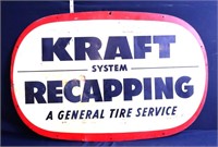 Vintage metal 24x36 Kraft Recapping sign