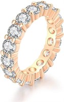 14k Gold-pl. 1.70ct White Sapphire Eternity Ring