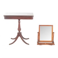Classical style games table and shaving mirror