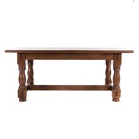 Jacobean style walnut trestle table