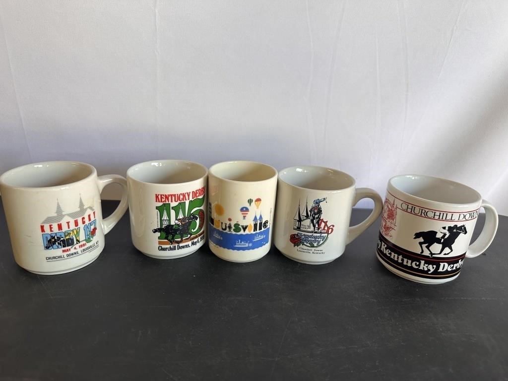 5 Louisville Derby Mugs