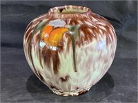 VTG w. Germany Purple Drip Glaze Pottery Vase